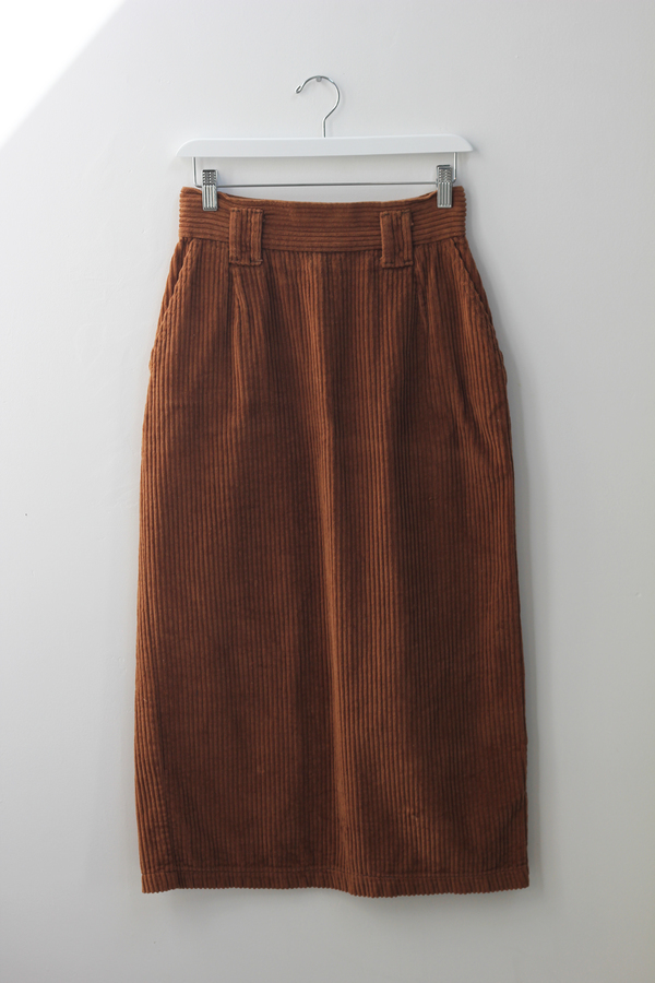 Hey Jude Rust Cord Pencil Skirt Hey Jude Rust Cord Pencil Skirt