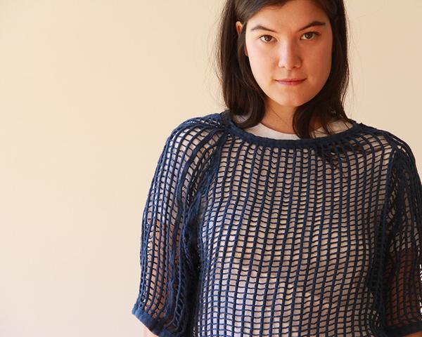 VINTAGE INDIGO NET TEE VINTAGE INDIGO NET TEE