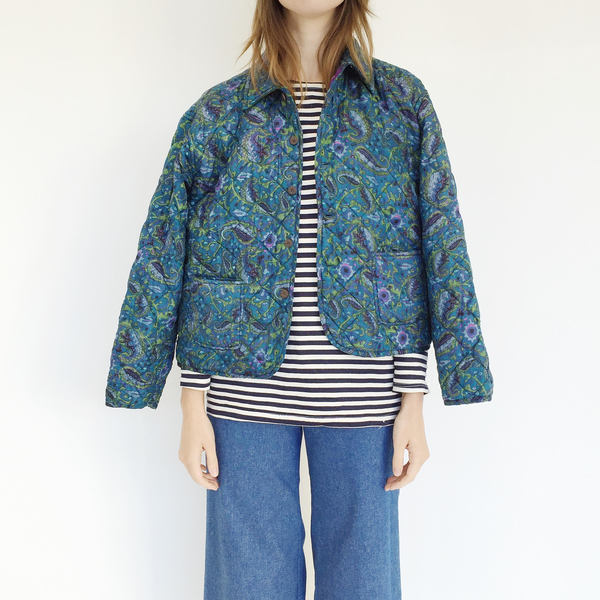 Johan Vintage Quilted Reversible Silk Jacket Johan Vintage Quilted Reversible Silk Jacket