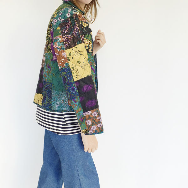 Johan Vintage Quilted Reversible Silk Jacket Johan Vintage Quilted Reversible Silk Jacket