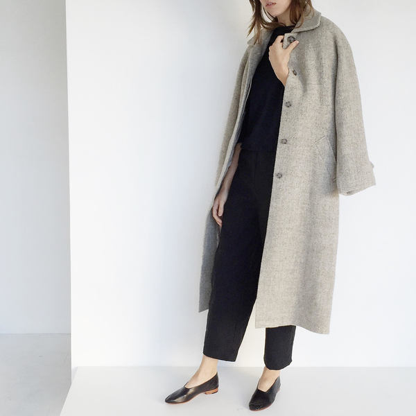 Johan Vintage Oatmeal Wool Coat Johan Vintage Oatmeal Wool Coat