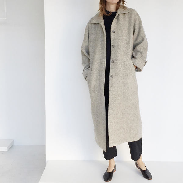 Johan Vintage Oatmeal Wool Coat Johan Vintage Oatmeal Wool Coat