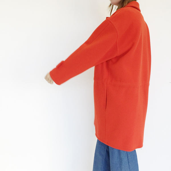 Johan Vintage Oversized Red Wool Coat Johan Vintage Oversized Red Wool Coat