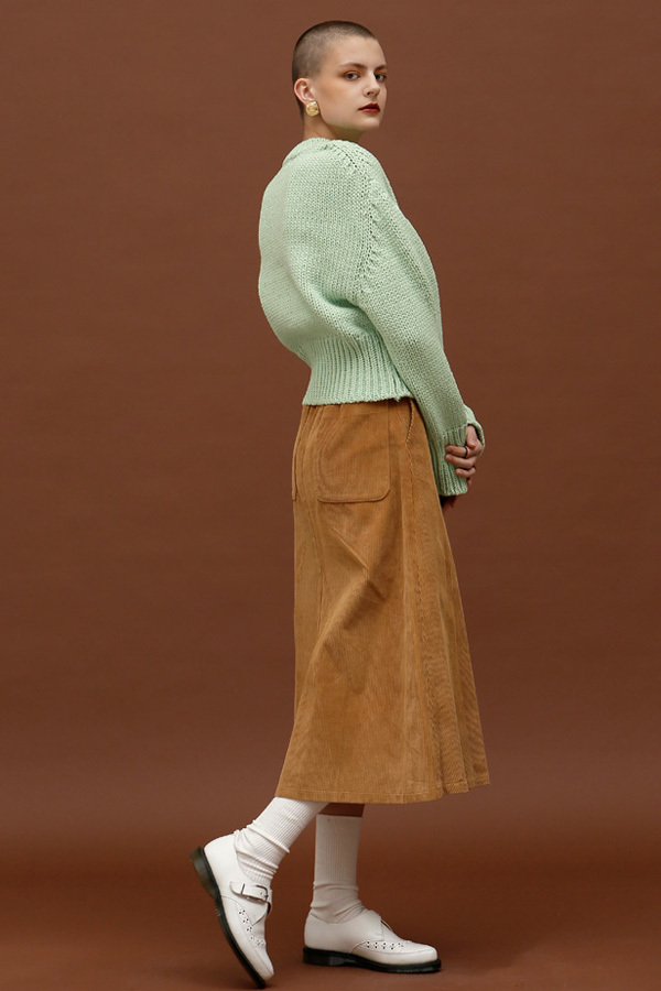 ROCKET LUNCH Twist Cropped Knit- Mint ROCKET LUNCH Twist Cropped Knit- Mint