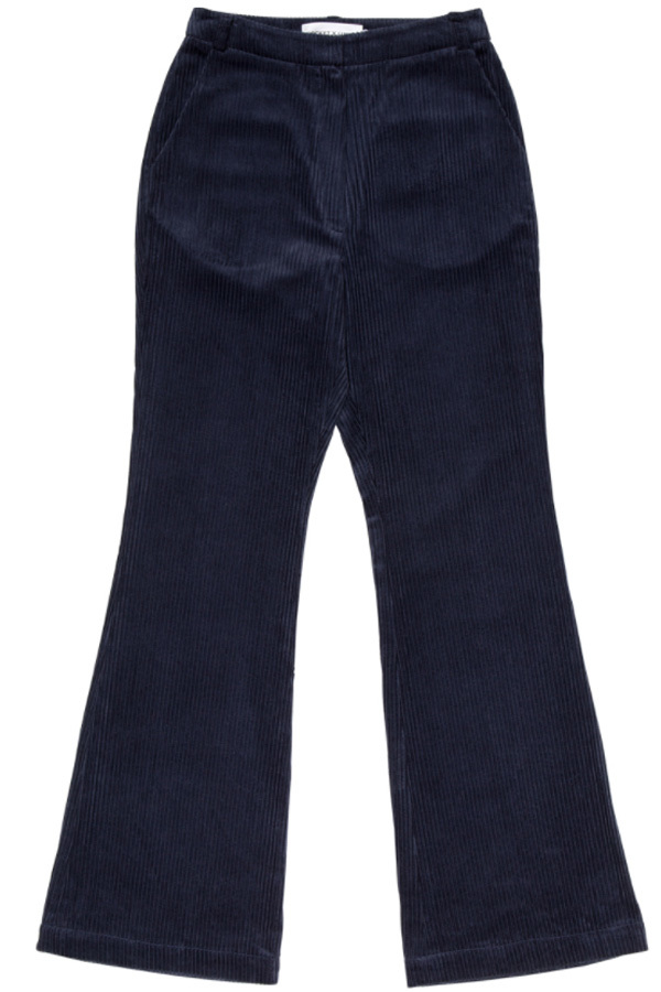 ROCKET LUNCH Corduroy Flared Pants- Navy ROCKET LUNCH Corduroy Flared Pants- Navy