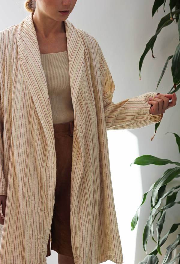 Hey Jude Vintage Texture Striped Robe Hey Jude Vintage Texture Striped Robe