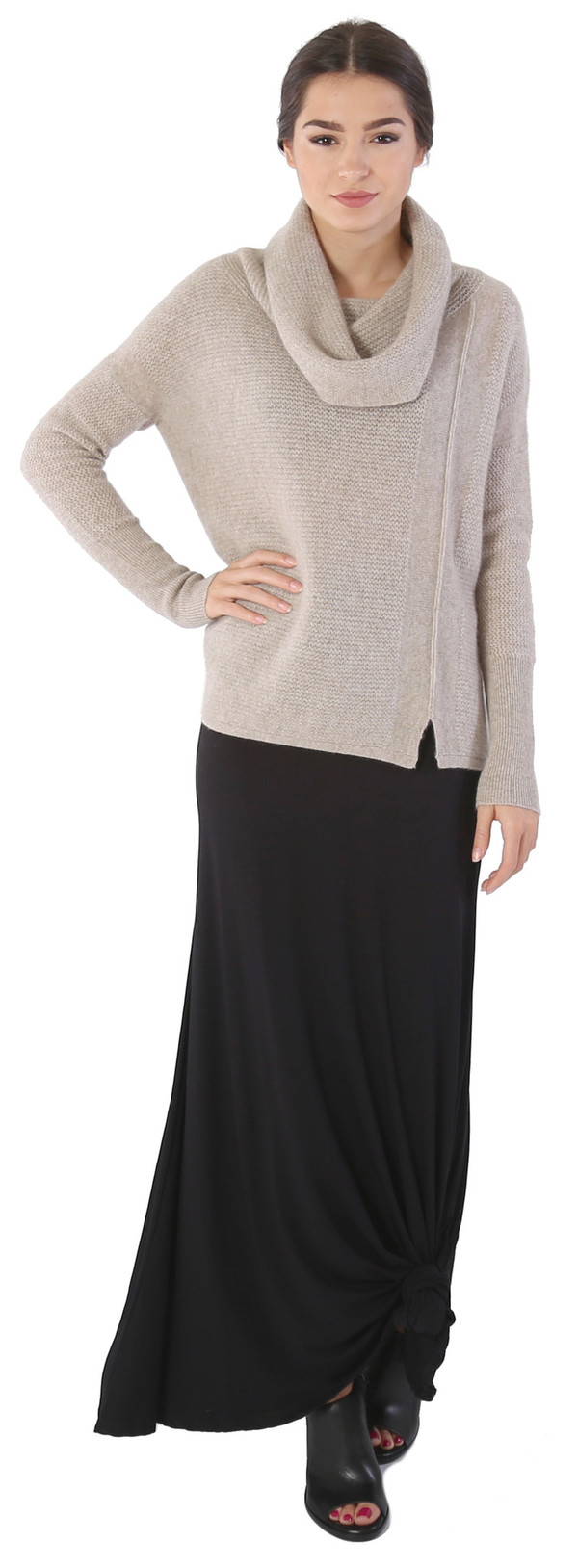 White + Warren Cashmere Rick Rack Funnelneck White + Warren Cashmere Rick Rack Funnelneck