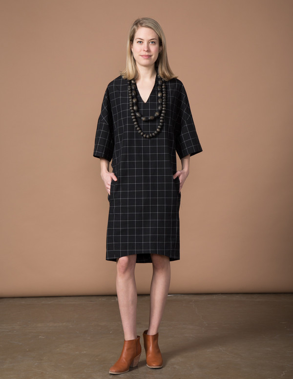 SBJ Austin Sadie Dress - Black Window Pane SBJ Austin Sadie Dress - Black Window Pane