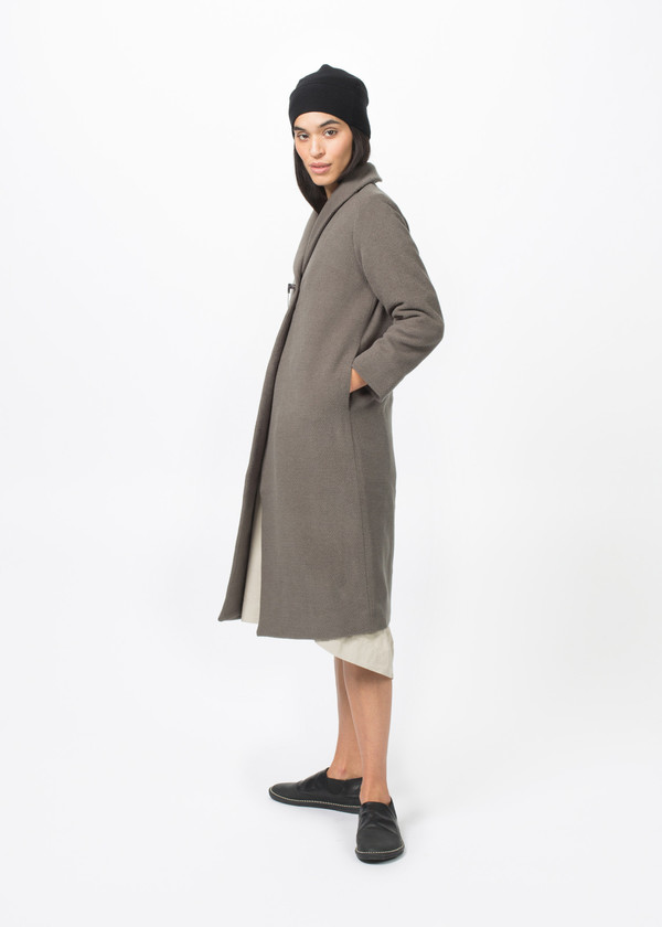 Evam Eva Angora Blend Robe Coat Evam Eva Angora Blend Robe Coat