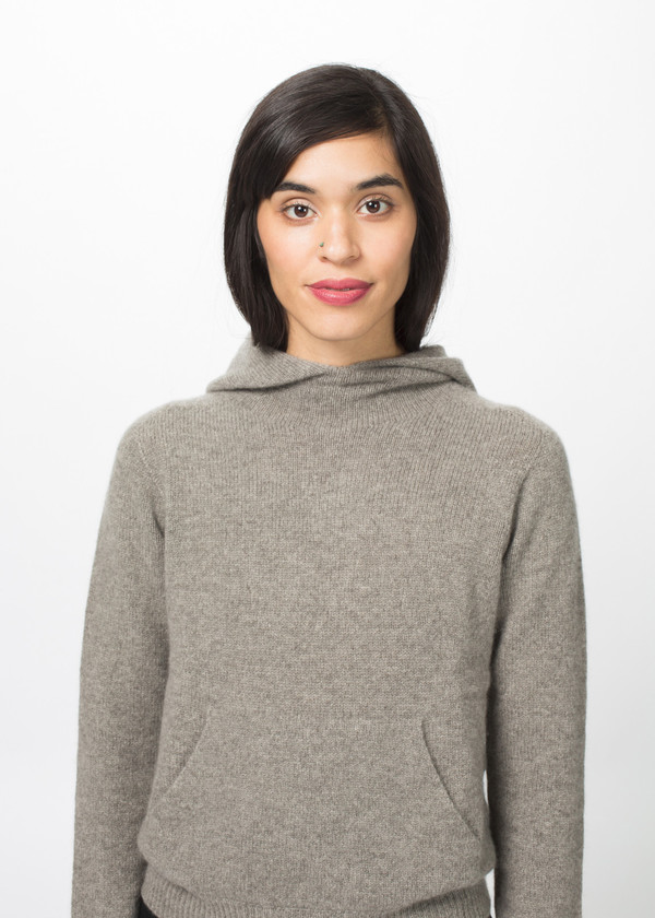 Evam Eva Cashmere Seamless Hooded Pullover Evam Eva Cashmere Seamless Hooded Pullover