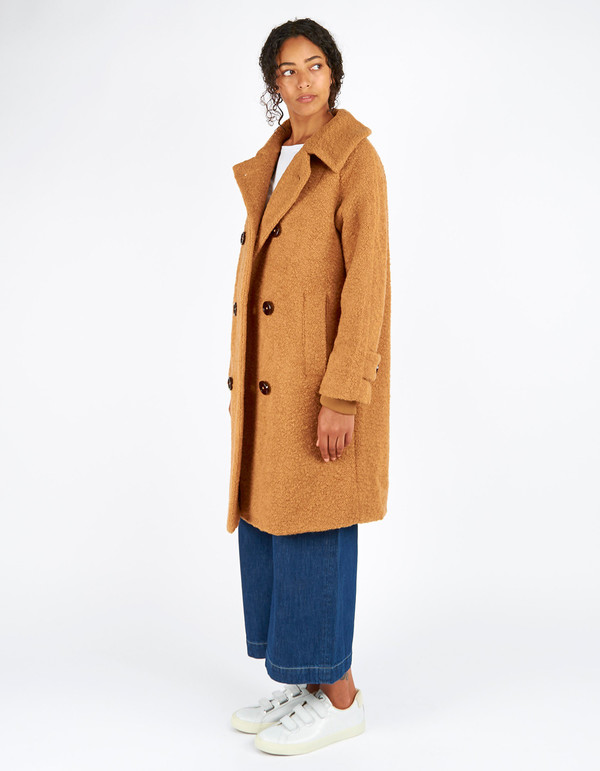 Ganni Fenn Double Breasted Coat Tobacco Brown Ganni Fenn Double Breasted Coat Tobacco Brown