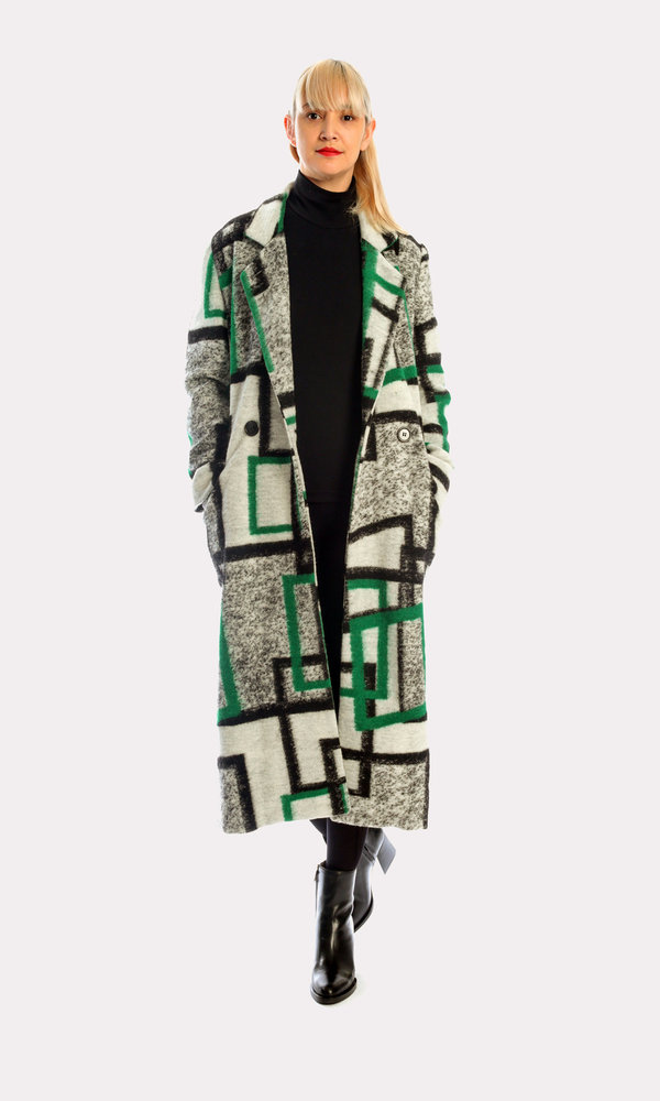 Kurt Lyle Veronique Double Breasted Coat in Deco Kurt Lyle Veronique Double Breasted Coat in Deco