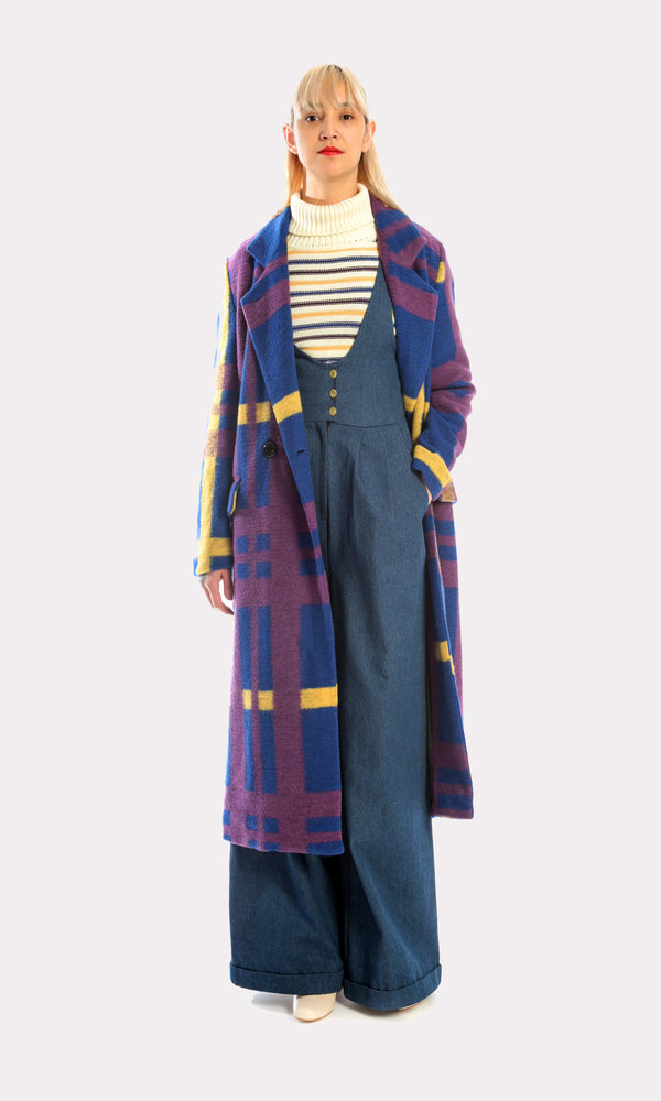 Kurt Lyle Veronique Double Breasted Coat in Oslo Plaid Kurt Lyle Veronique Double Breasted Coat in Oslo Plaid