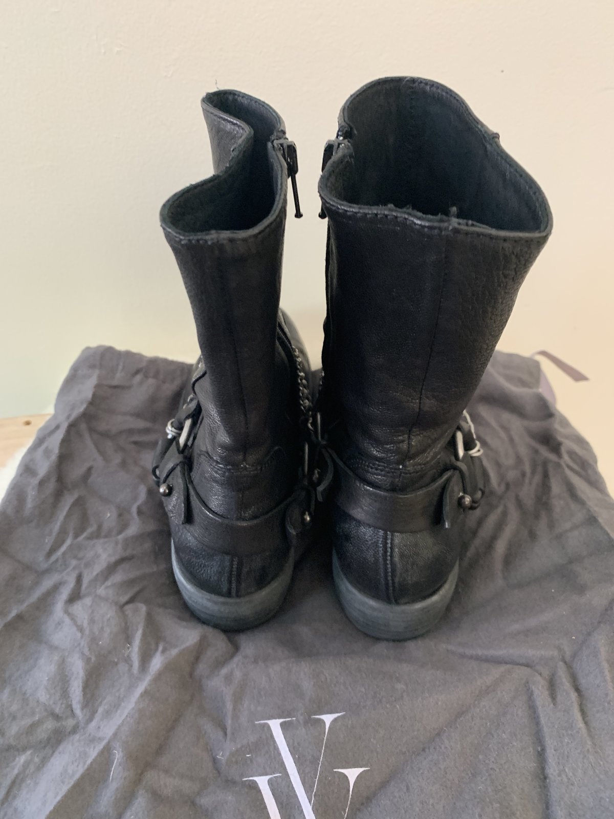 vera wang combat boots