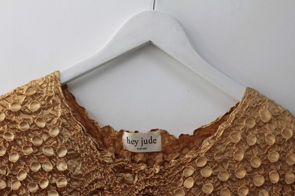 Hey Jude Vintage Gold Textured Tee Hey Jude Vintage Gold Textured Tee