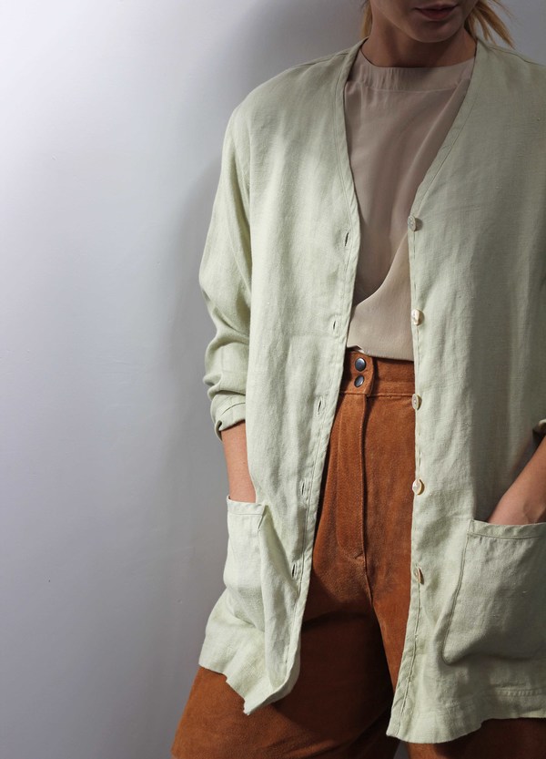 Hey Jude Vintage Sage Linen Jacket Hey Jude Vintage Sage Linen Jacket