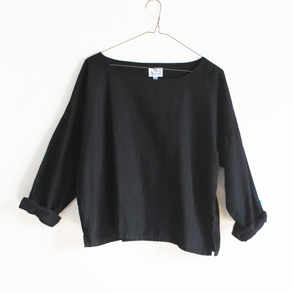 Me & Arrow Drop Shoulder Pullover Black Me & Arrow Drop Shoulder Pullover Black