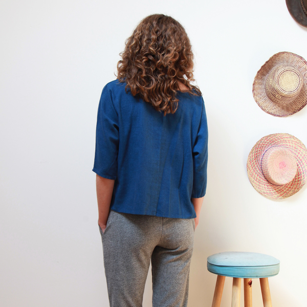 Me & Arrow Dolman 3/4 Sleeve Top Deep Ocean Me & Arrow Dolman 3/4 Sleeve Top Deep Ocean