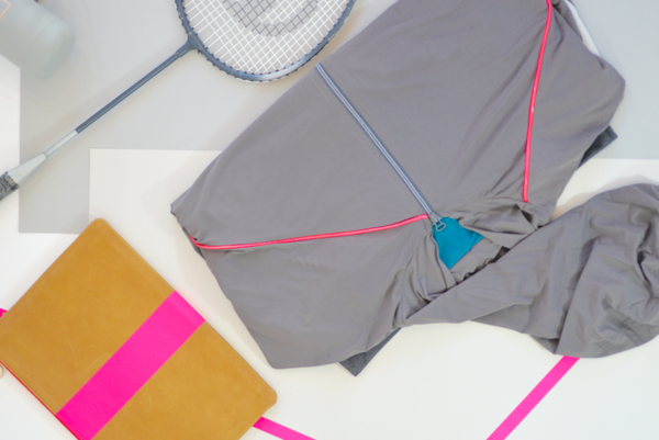 VPL Velocity Sweat Jacket: Grey with Fluoro Coral VPL Velocity Sweat Jacket: Grey with Fluoro Coral