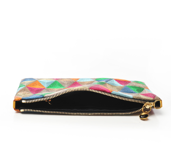 Anne Grand-Clément Multicolor Metallic Rosebud Pouch Anne Grand-Clément Multicolor Metallic Rosebud Pouch
