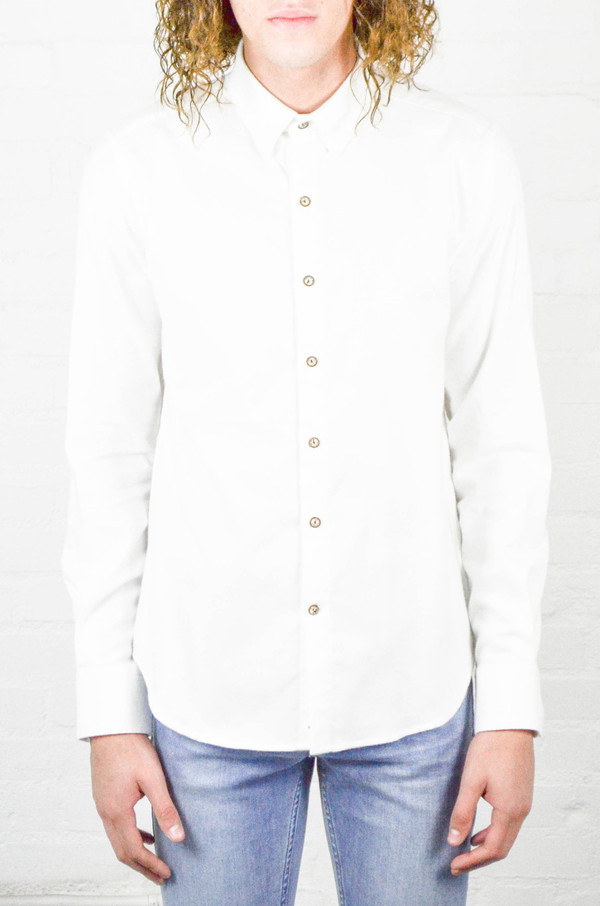 Men's 18 Waits Dylan Shirt White Flannel Men's 18 Waits Dylan Shirt White Flannel