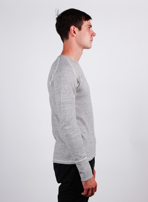 Men's Homespun Raglan Thermal Mid Grey Men's Homespun Raglan Thermal Mid Grey