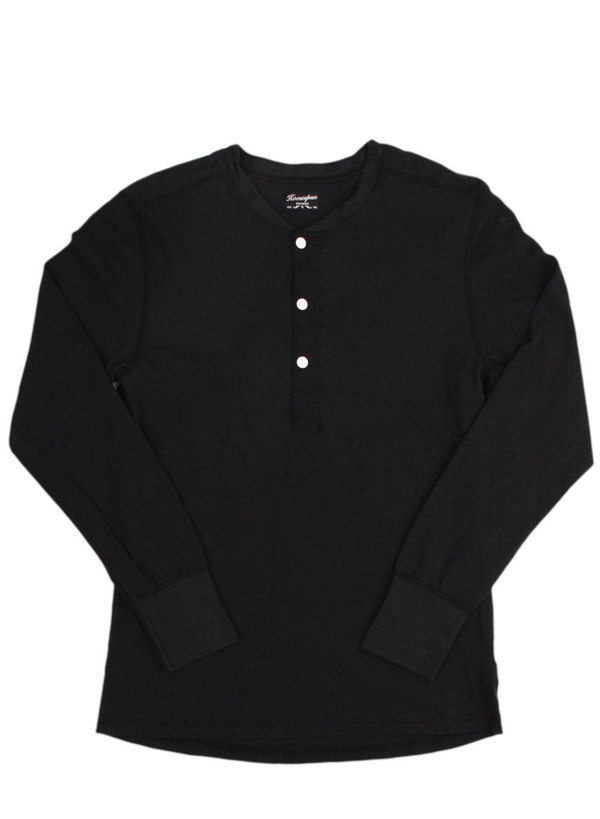 Homespun Standard Henley Charcoal Homespun Standard Henley Charcoal