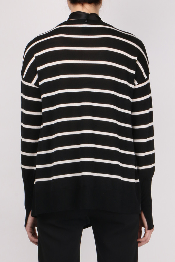 (nude) Striped Flared Sweater (nude) Striped Flared Sweater