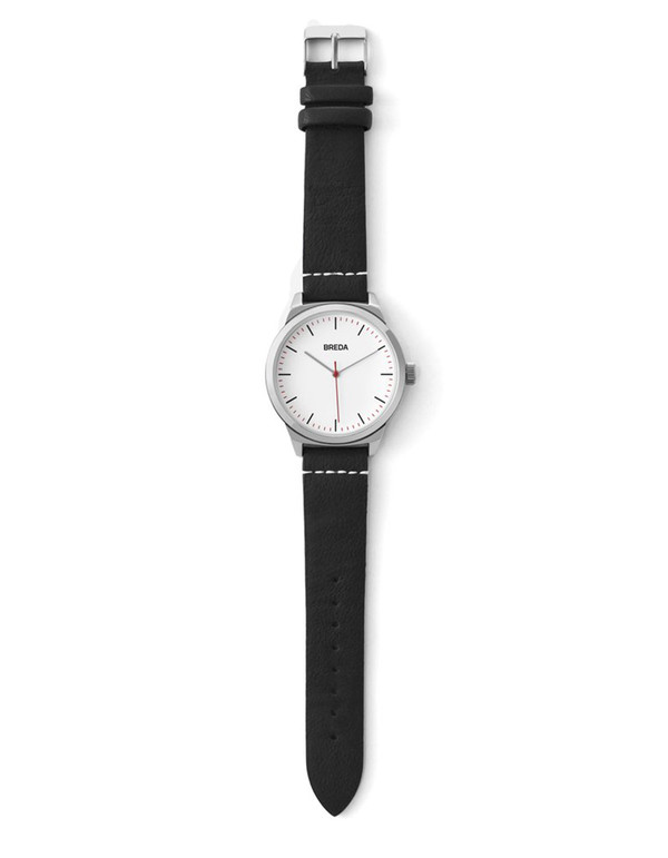 Breda Rand Watch Silver Black Breda Rand Watch Silver Black