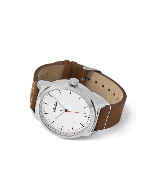 Breda Rand Watch Silver Brown Breda Rand Watch Silver Brown