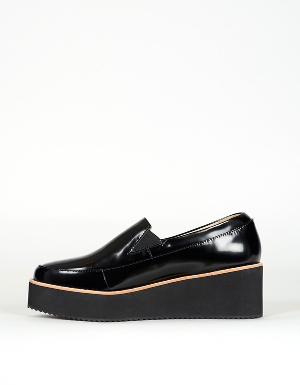 Sol Sana Tabbie Wedge Black on Black Sol Sana Tabbie Wedge Black on Black