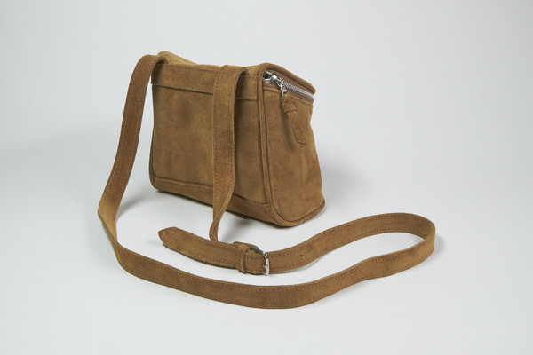 Clyde Camera Bag in Golden Brown Suede Clyde Camera Bag in Golden Brown Suede