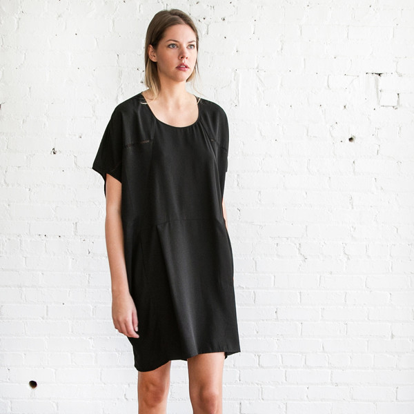 Gary Graham Cocoon Dress Black Gary Graham Cocoon Dress Black