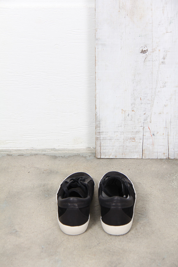 Golden Goose SUPERSTAR BESPOKE SNEAKER IN BLACK SUEDE WITH LEATHER STAR Golden Goose SUPERSTAR BESPOKE SNEAKER IN BLACK SUEDE WITH LEATHER STAR