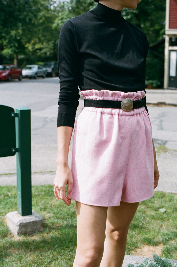 Ganni Hawthorne Wool Shorts - peony Ganni Hawthorne Wool Shorts - peony