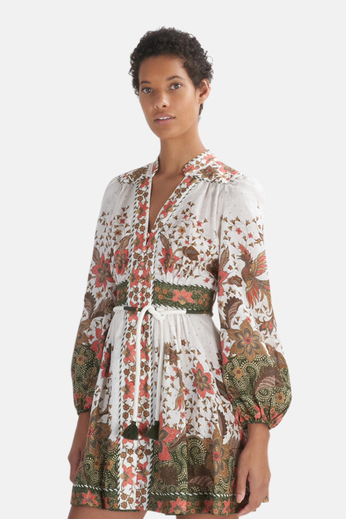 Zimmermann Empire Batik Short Dress 