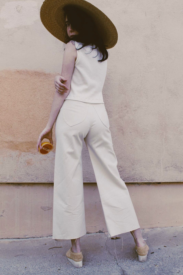 Lykke Wullf Sandy Pant Cream Organic Canvas Lykke Wullf Sandy Pant Cream Organic Canvas