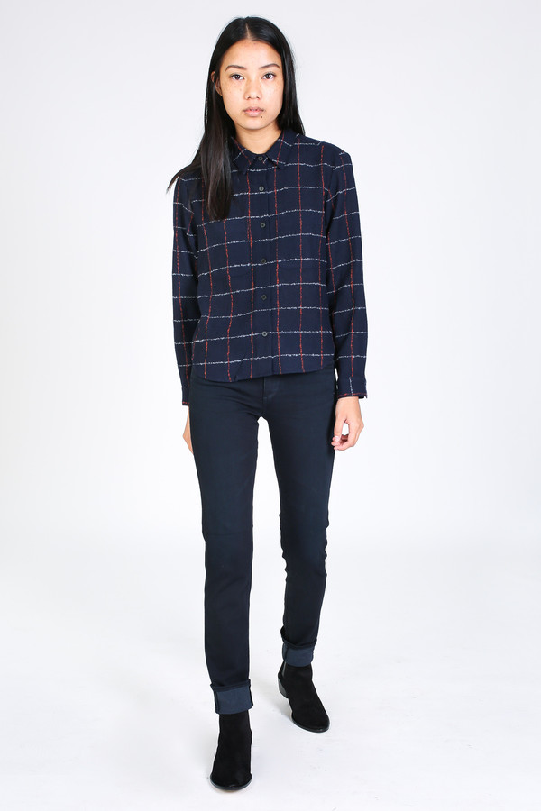 Steven Alan Composition shirt in navy/red plaid Steven Alan Composition shirt in navy/red plaid