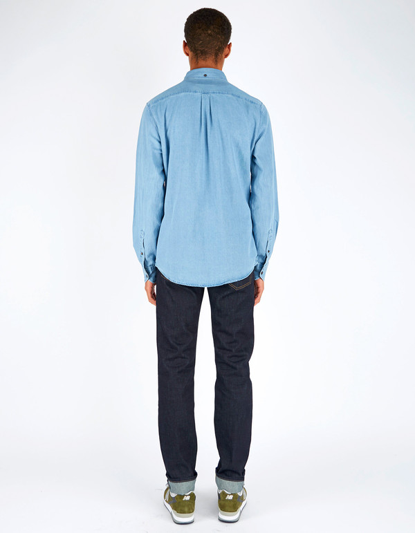 Men's Deus Albie Denim Shirt Bleach Indigo Men's Deus Albie Denim Shirt Bleach Indigo