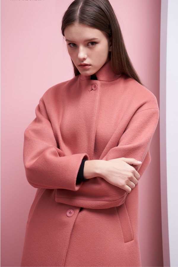 LOOKAST Oversized Single Breasted Coat- Blush LOOKAST Oversized Single Breasted Coat- Blush