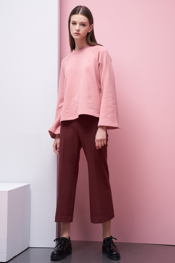 LOOKAST Bell Sleeve Sweatshirt- Baby Pink LOOKAST Bell Sleeve Sweatshirt- Baby Pink