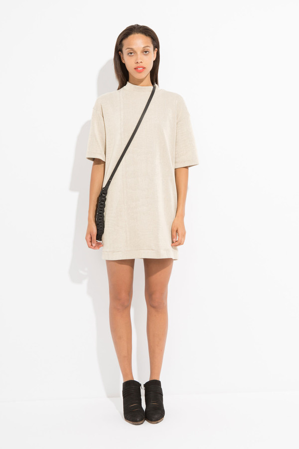 Enda Owen Short T-Shirt Dress - Tan Enda Owen Short T-Shirt Dress - Tan