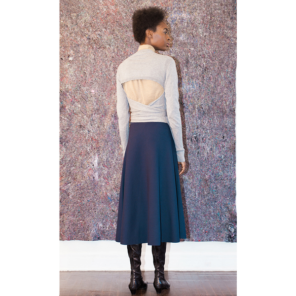 Pari Desai Wrap Sweater - Heather Grey Pari Desai Wrap Sweater - Heather Grey