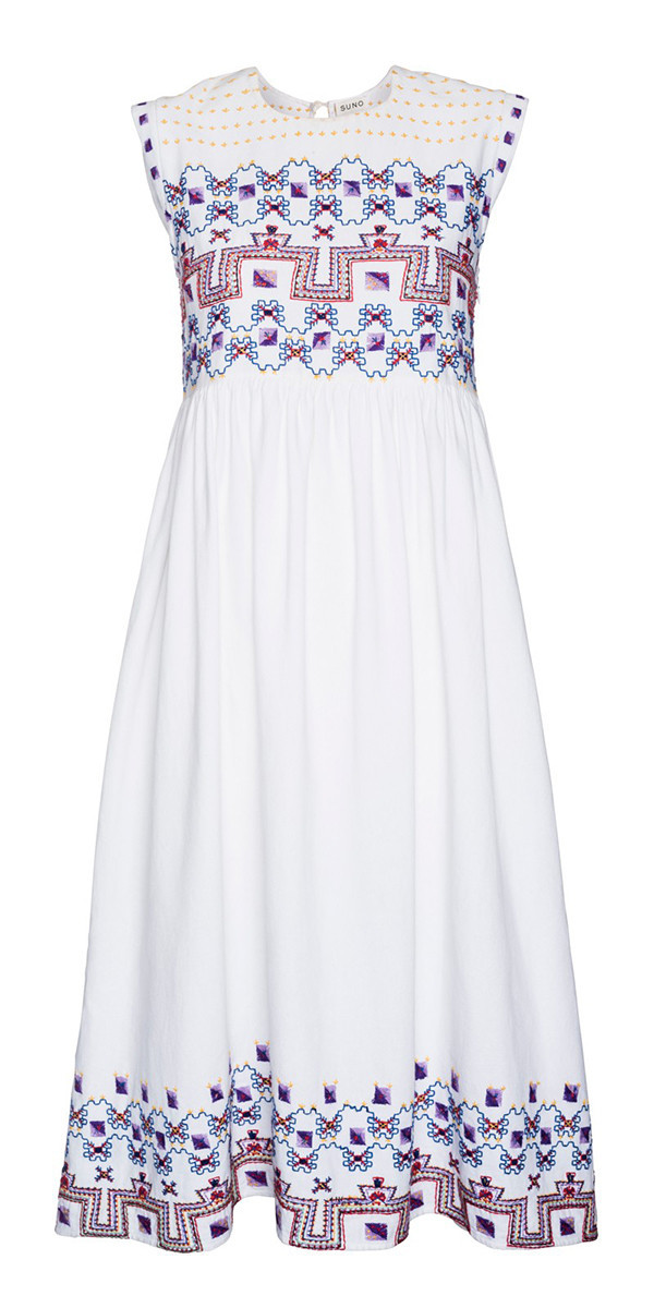 SUNO EMPIRE WAIST MAXI DRESS SUNO EMPIRE WAIST MAXI DRESS