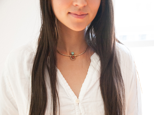 Laurel Hill Jewelry Arche Collar // Amazonite & Red Jasper Laurel Hill Jewelry Arche Collar // Amazonite & Red Jasper
