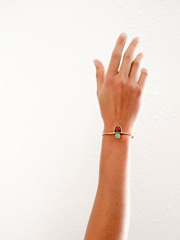 Laurel Hill Jewelry Arche Cuff // Amazonite & Red Jasper Laurel Hill Jewelry Arche Cuff // Amazonite & Red Jasper