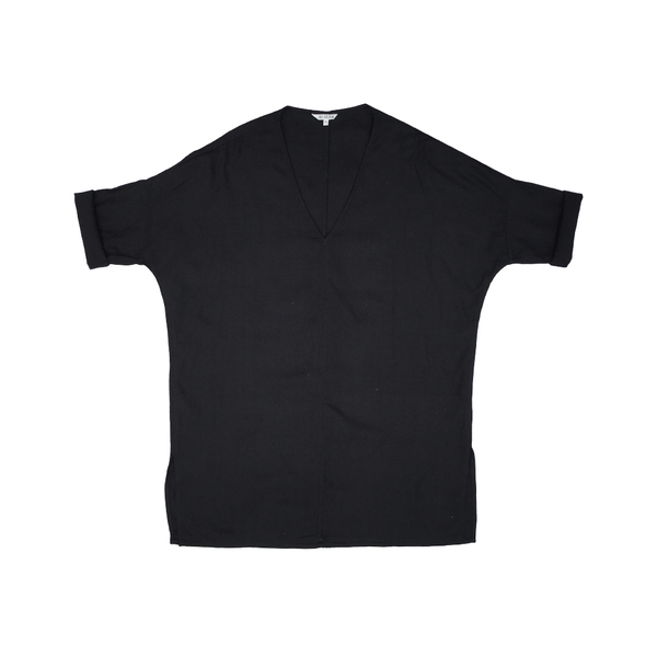 Ali Golden RAW SILK KIMONO TUNIC - BLACK Ali Golden RAW SILK KIMONO TUNIC - BLACK