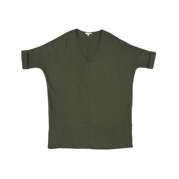 Ali Golden RAW SILK KIMONO TUNIC - OLIVE Ali Golden RAW SILK KIMONO TUNIC - OLIVE
