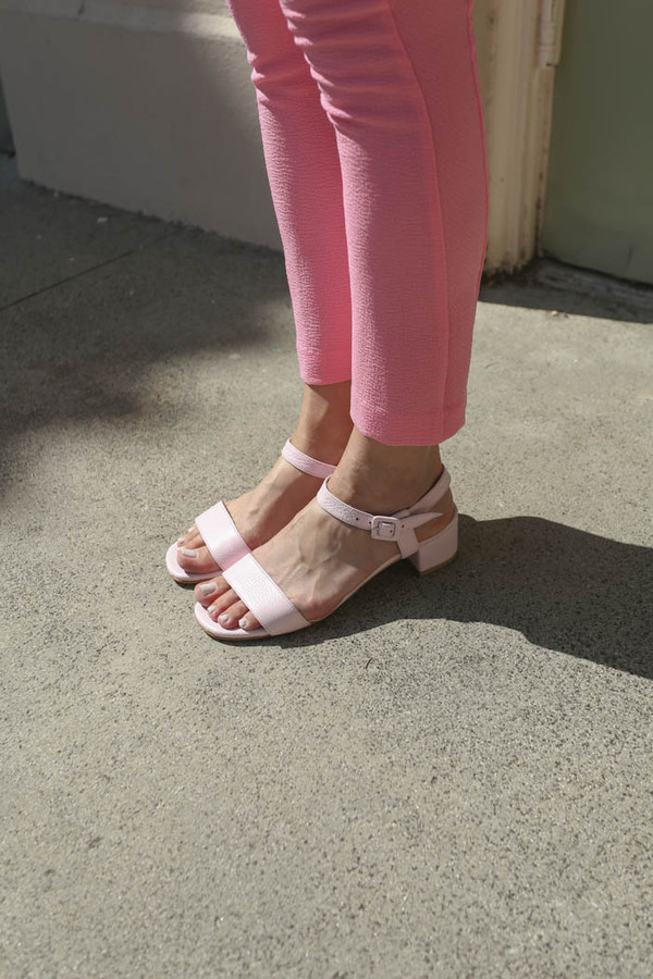 Maryam Nassir Zadeh Sophie Sandal in Rose Texture Maryam Nassir Zadeh Sophie Sandal in Rose Texture
