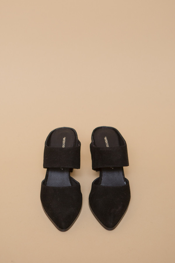 Intentionally Blank Missy Heel in Black Suede Intentionally Blank Missy Heel in Black Suede